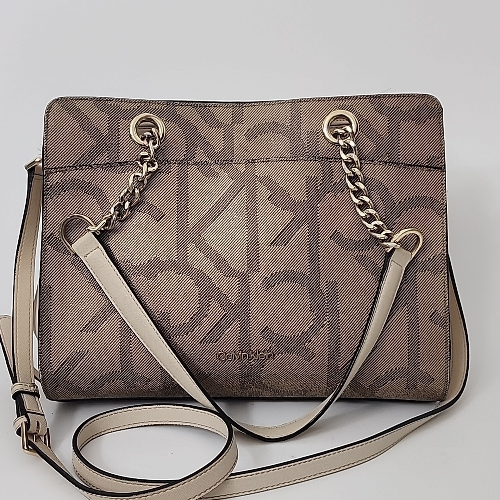 Calvin Klein Hayden Monogram Chain Satchel